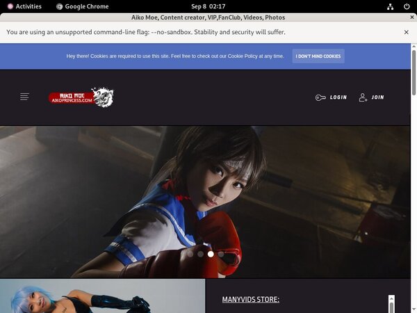 Aiko Moe Signup Page