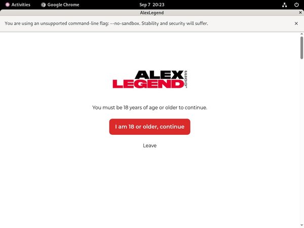 Alex Legend Sign Up Form