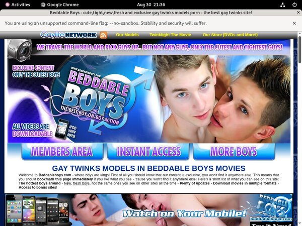 Beddable Boys Free Trial Account