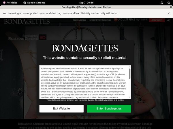 Bondagettes Signup Form