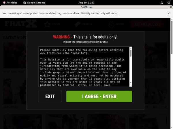 Fraternityx.com Free Trial Special