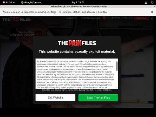 The Pain Files No Credit Card