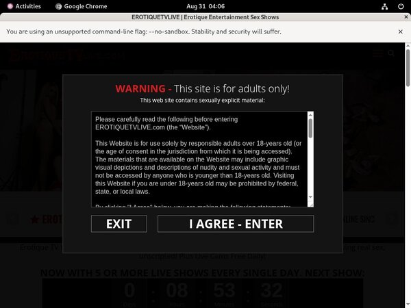Erotiquetvlive.com Free Trial Pw
